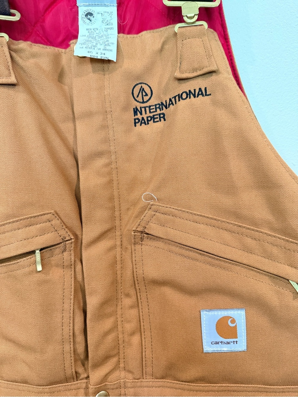 Carhartt men’s overalls brown, with insulated lining and double-layer knee pane - Picture 5 of 9